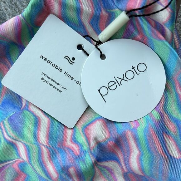 NWT Peixoto Jada Square Neck Crop Top Bra Low Impact Workout Swim Bralette Small - Picture 8 of 11